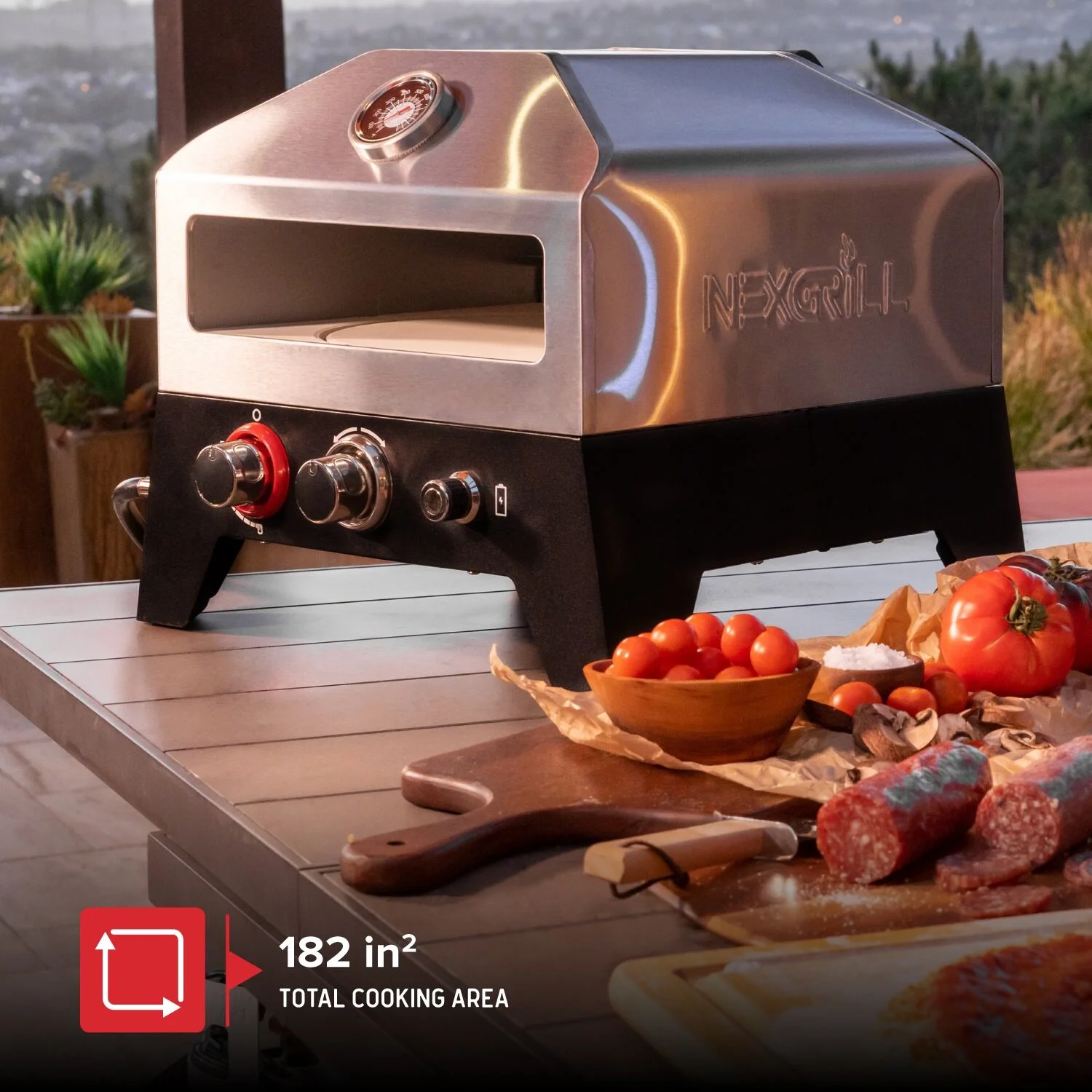 Portable 12-Inch Propane Pizza Oven with Rotating Stone - Image 4