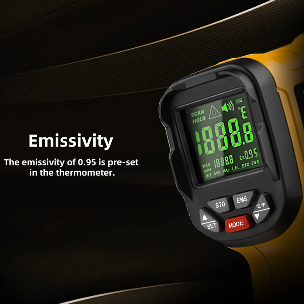 Professional Digital Infrared Laser Thermometer with LCD Display - Image 7
