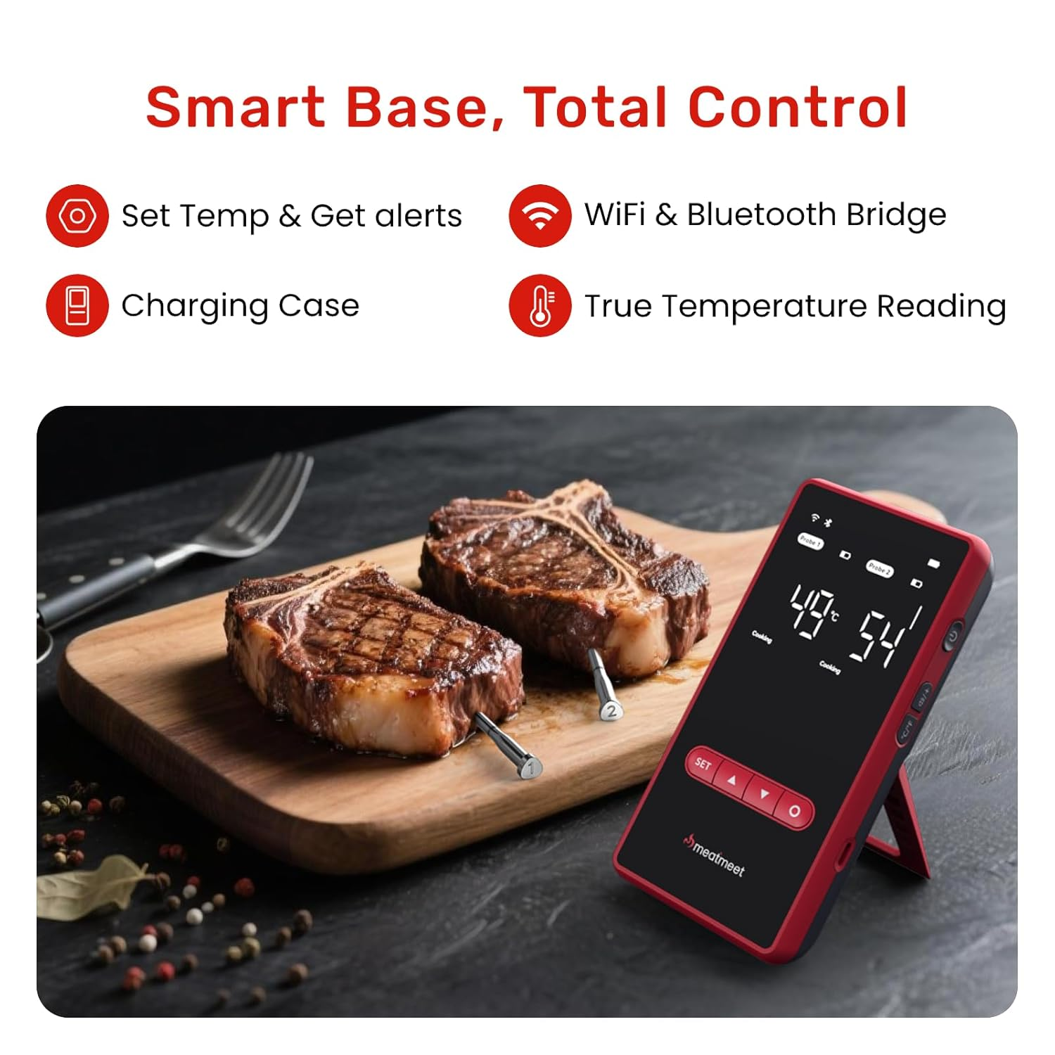 Smart Bluetooth Meat Thermometer with Dual Temperature Probes - Image 2