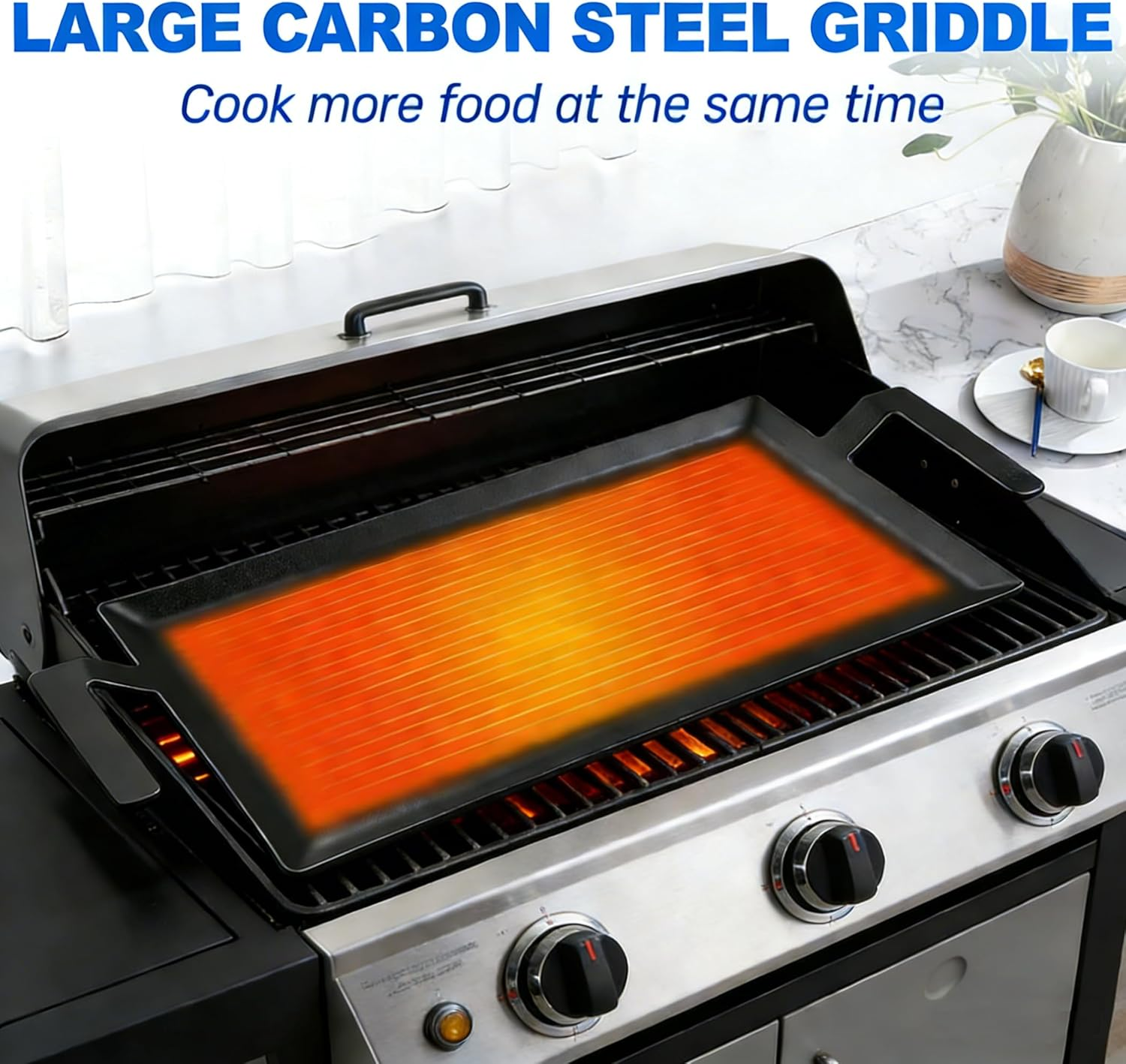 Professional Carbon Steel Flat Top Griddle for Stove - Image 4